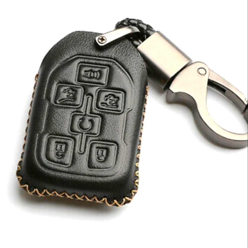 Leather Gmc Yukon Xl Chevrolet Tahoe 5 Button Key Fob Cover Case
